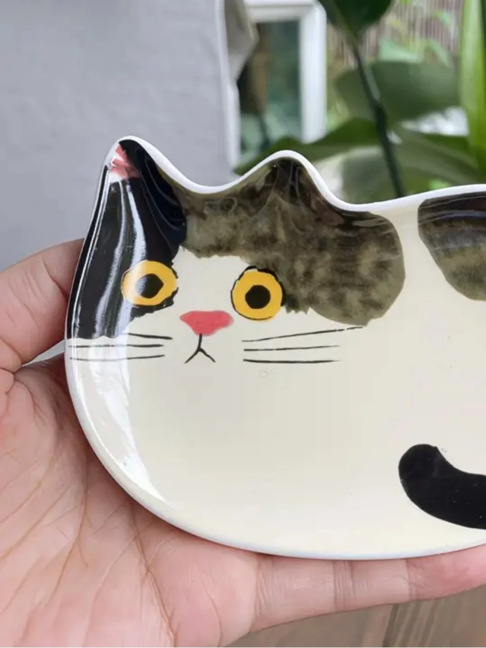 Ecouter Minette Ceramic Cat Trinket Dish Ring Holder Jewelry Tray
